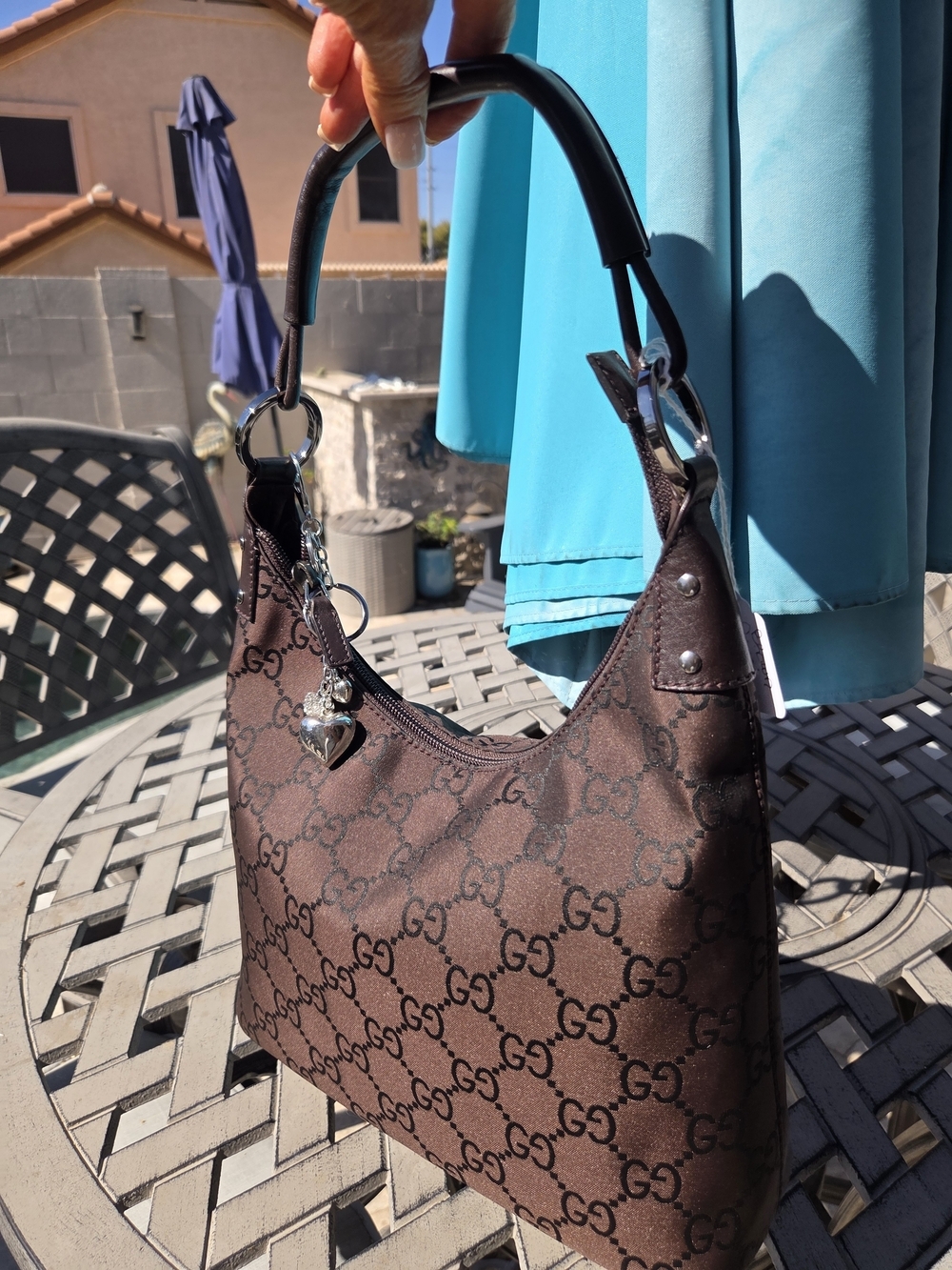 GUCCI Brown Monogram Shoulder Bag. FLAWLESS!